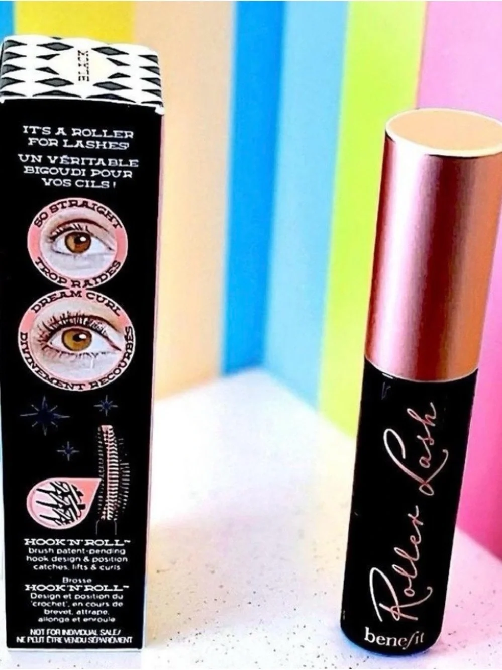 Benefit Roller Lash Super-Curling & Lifting Mascara Mini 0.1 oz Black NIB Travel